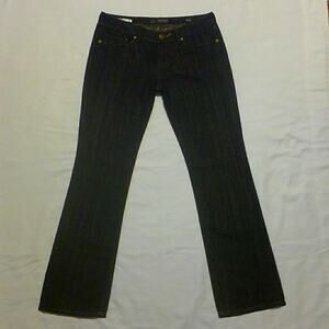 MEK Denim Voyage Collection Reno Metallic Copper Sparkles Blue Jeans EUC